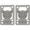 Pig Wheels Piles Grey Riser Pads - Set of Two (2) - 1/8"