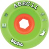 ABEC 11 BigZig HD Lime / Orange Skateboard Wheels - 83mm 74a (Set of 4)