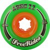 ABEC 11 Freeride Lime / Orange Skateboard Wheels - 72mm 81a (Set of 4)