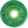 Sector 9 Nineballs Clear Green Skateboard Wheels - 65mm 78a (Set of 4)