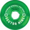 Sector 9 Nineballs Clear Green Skateboard Wheels - 69mm 78a (Set of 4)