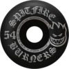 Spitfire Wheels Burners Black Skateboard Wheels - 54mm 99a (Set of 4)