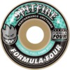 Spitfire Wheels Formula Four Conical Full White / Turquoise Skateboard Wheels - 54mm 97a (Set of 4)