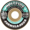 Spitfire Wheels Formula Four Conical Full White / Turquoise Skateboard Wheels - 56mm 97a (Set of 4)