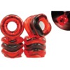 Shark Wheels Firefly Transparent Red with Red Lights Skateboard Wheels - 60mm 78a (Set of 4)