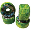 Toxic Skateboard Wheels Superthane Acid Rain Green / Yellow Swirl Skateboard Wheels - 59mm 95a (Set of 4)