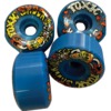 Toxic Skateboard Wheels Superthane Toxic Shock Blue Skateboard Wheels - 56mm 104a (Set of 4)