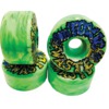 Toxic Skateboard Wheels Superthane Toxic Waste Green / White Swirl Skateboard Wheels - 60mm 103a (Set of 4)