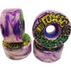 Toxic Skateboard Wheels Superthane Toxic Waste Purple / White Swirl Skateboard Wheels - 60mm 95a (Set of 4)