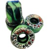 Toxic Skateboard Wheels Team Black / Green Swirls Skateboard Wheels - 53mm 102a (Set of 4)