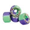 Toxic Skateboard Wheels Team 50/50 Green / Purple Skateboard Wheels - 54mm 102a (Set of 4)