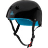 Triple 8 Skateboard Pads Sweatsaver Black Gloss / Blue Skate Helmet CPSC Certified - (Certified) - XS/S 20" - 21.25"