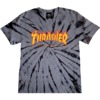 Thrasher Magazine Flame Logo Tie Dye Black / Grey Women's T-Shirt - Small