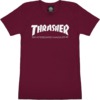 Thrasher Magazine Mag Logo Maroon Women's T-Shirt - Small