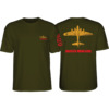 Bones Brigade Skateboards Brigade Bomber Military Green Men's Short Sleeve T-Shirt - Medium