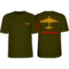 Bones Brigade Skateboards Brigade Bomber Military Green Men's Short Sleeve T-Shirt - Large