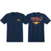 Krooked Skateboards Bird Lightening Navy / Yellow / Magenta Men's Short Sleeve T-Shirt - Small