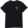 Pig Wheels Head Embroidered Black Men's Short Sleeve T-Shirt - Small