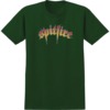 Spitfire Wheels Venom Script Forest Green Men's Short Sleeve T-Shirt - Large