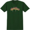 Spitfire Wheels Venom Script Forest Green Men's Short Sleeve T-Shirt - X-Large