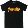 Thrasher Magazine Flame Black Men's Short Sleeve T-Shirt - Large