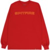 Spitfire Wheels Classic ' 87 Red / Gold / Red Men's Long Sleeve T-Shirt - Large