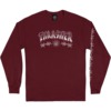 Thrasher Magazine Barbed Wire Maroon Men's Long Sleeve T-Shirt - Medium