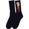 Foundation Skateboards Skull Fire Black Crew Socks - One size fits most