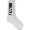 Grizzly Grip Tape Stamp White / Black Crew Socks - One size fits most