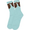 Pig Wheels Head Light Blue Crew Socks - One size fits most