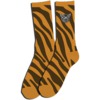 Pig Wheels Zebra Mustard Crew Socks - One size fits most