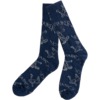 Thrasher Magazine Mark Gonzales Logo Pattern Navy / Grey Crew Socks - One size fits most