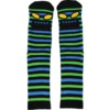 Toy Machine Skateboards Monster Face Mini Stripe Green Crew Socks - One size fits most