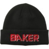 Baker Skateboards No Problemo Black Beanie Hat - One size fits most