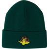 Krooked Skateboards Fire Bird Dark Green Beanie Hat - One size fits most