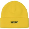 Krooked Skateboards Moonsmile Script Cuff Yellow / Black Beanie Hat - One size fits most