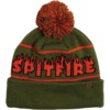 Spitfire Wheels Demonseed Script Olive / Red / Black Pom Beanie - One size fits most