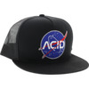 Acid Chemical Wheels Space Black Mesh Trucker Hat - Adjustable