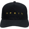 April Skateboards Emb Logo Black / Gold Hat - Adjustable