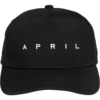 April Skateboards Emb Logo Black / White Hat - Adjustable