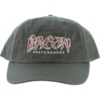 Bacon Skateboards Logo Embroidered Grey / Red Hat - Adjustable