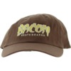 Bacon Skateboards Logo Embroidered Brown / Gold Hat - Adjustable