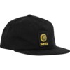 Bones Wheels Pushing Up Dasies Black 5 Panel Hat - Adjustable