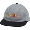 Girl Skateboards Jeron Wool Heather Grey / Black 6 Panel Hat - Adjustable