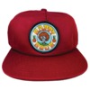 Happy Hour Skateboards Skull and Roses Burgundy Hat - Adjustable