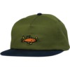 Krooked Skateboards Mermaid Fish Olive / Navy Hat - Adjustable