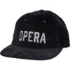 Opera Skateboards Logo Black Corduroy Hat - Adjustable