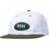 Real Skateboards Oval Emblem White / Olive / Navy Hat - Adjustable