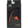 Ocean & Earth OE-3 Speed Small Black / Red Thruster Single Tab Includes 3 Fins