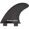 Ocean & Earth Polycarbonate Large Black Thruster Dual Tab Includes 3 Fins